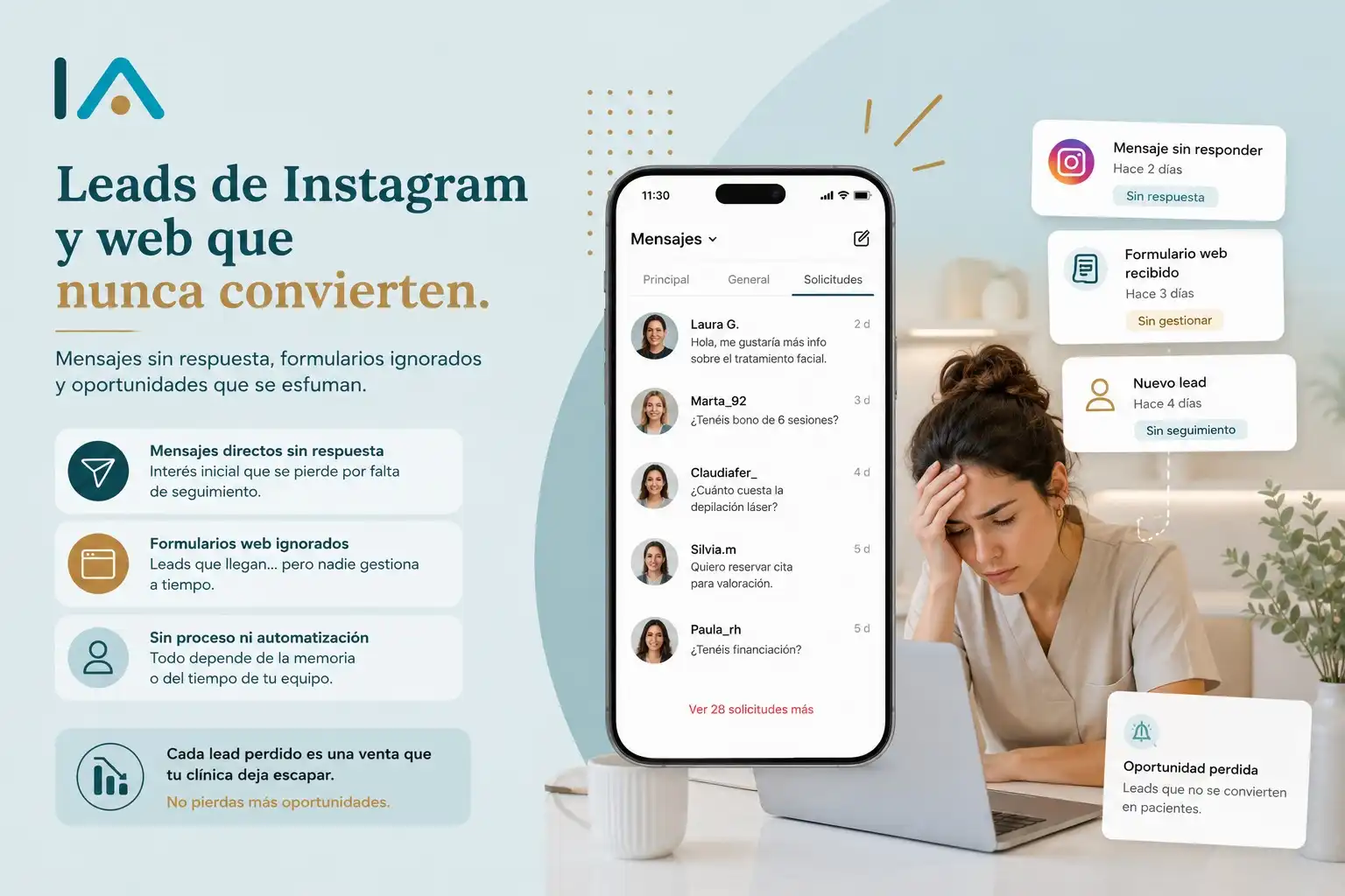 Leads de Instagram y web que nunca convierten